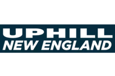 Text logo that reads "UPHILL NEW ENGLAND" in bold letters.