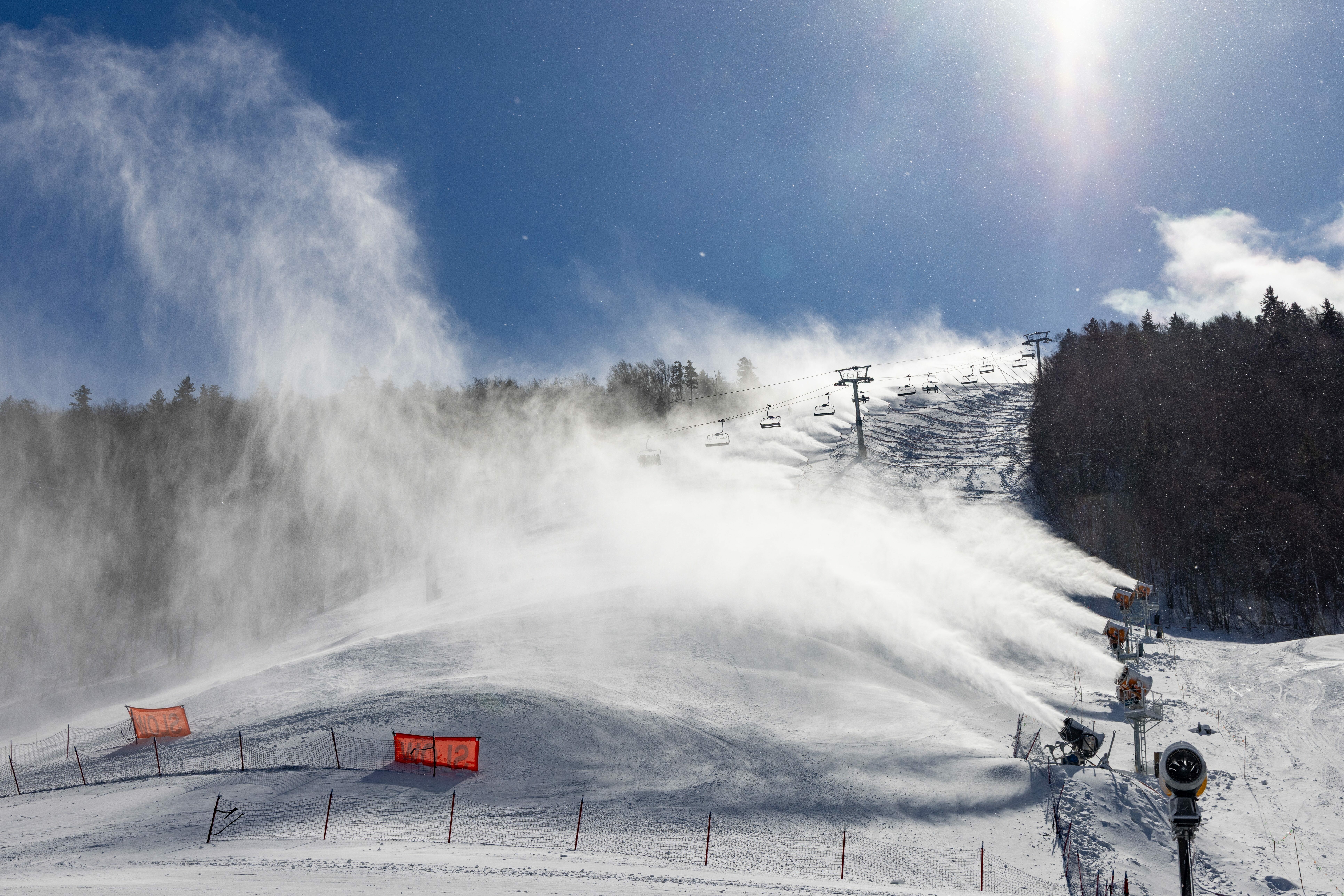 Photo of snowmaking at Killington Resort on Superstar