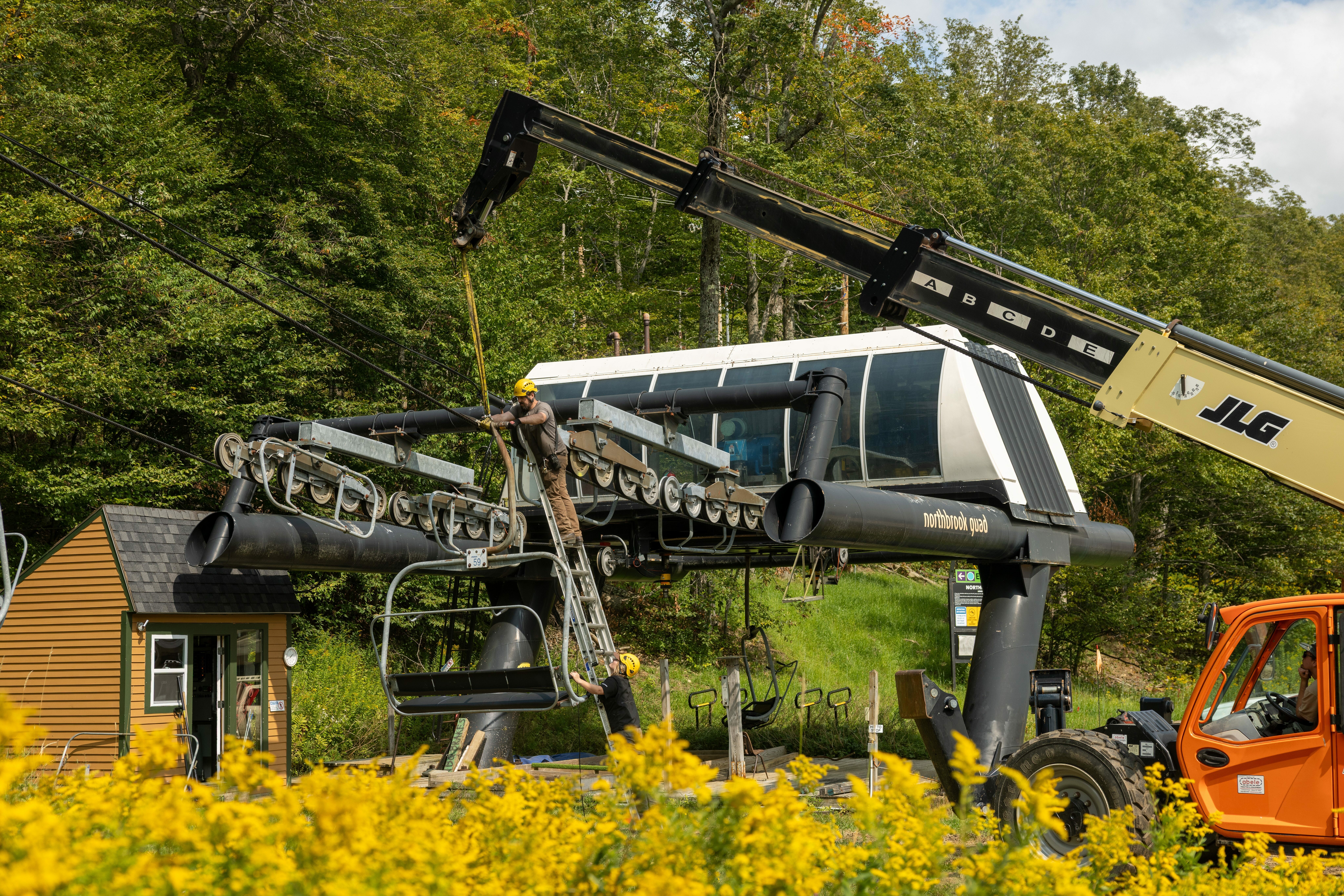 Killington lift maintenance work during summer 2025