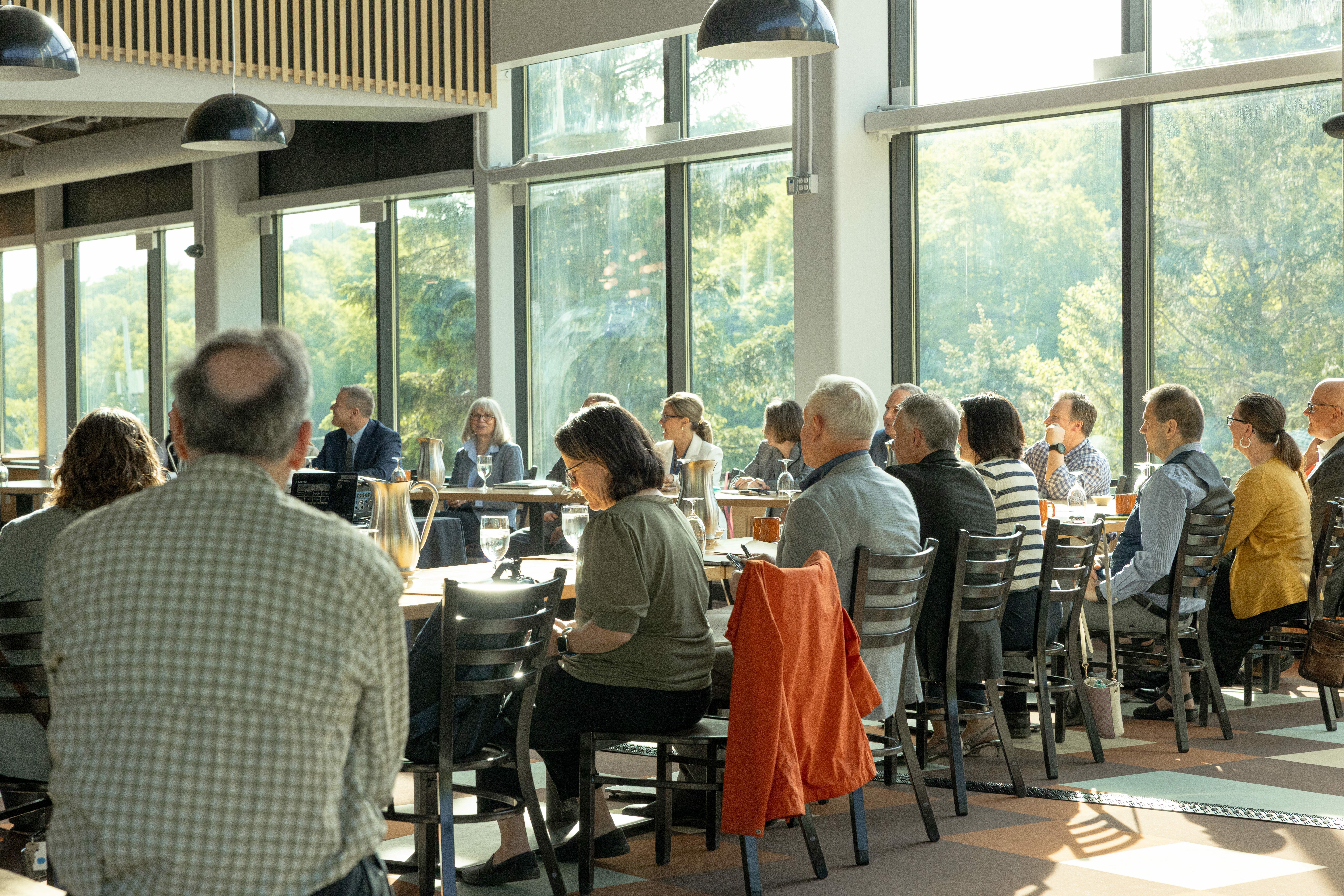 Attendees listen in to Mike Solimano's presentation at Killington Resort