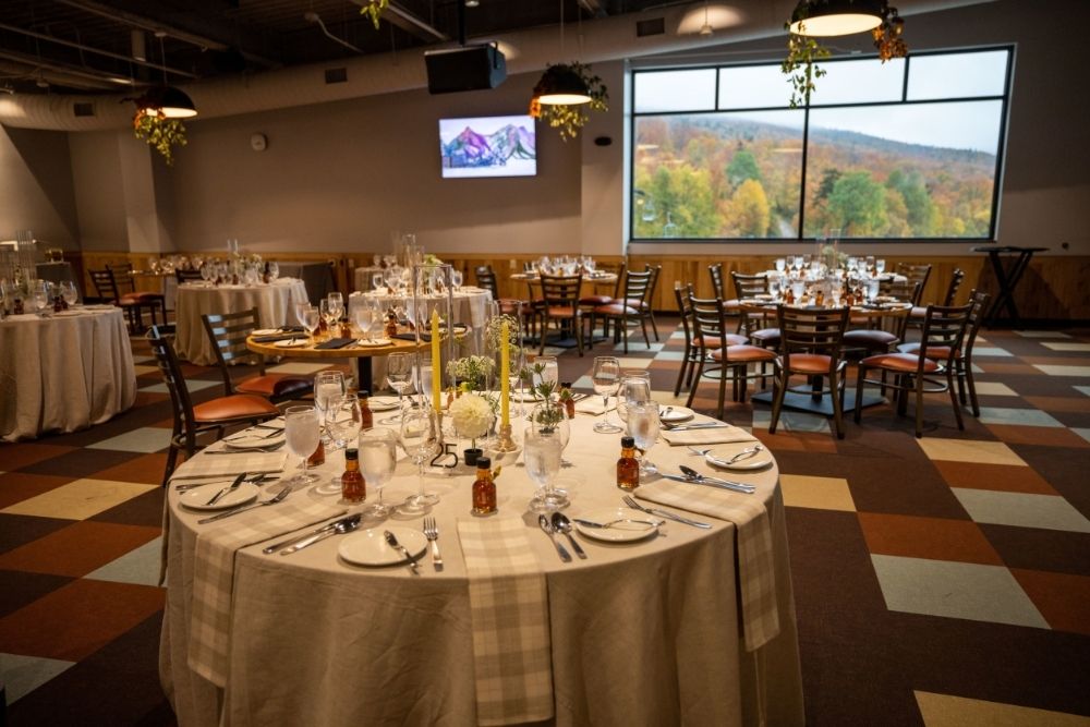  A wedding setup in Killington's K-1 Lodge