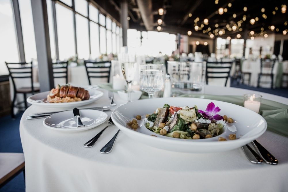 A wedding setup in Killington's Peak Lodge