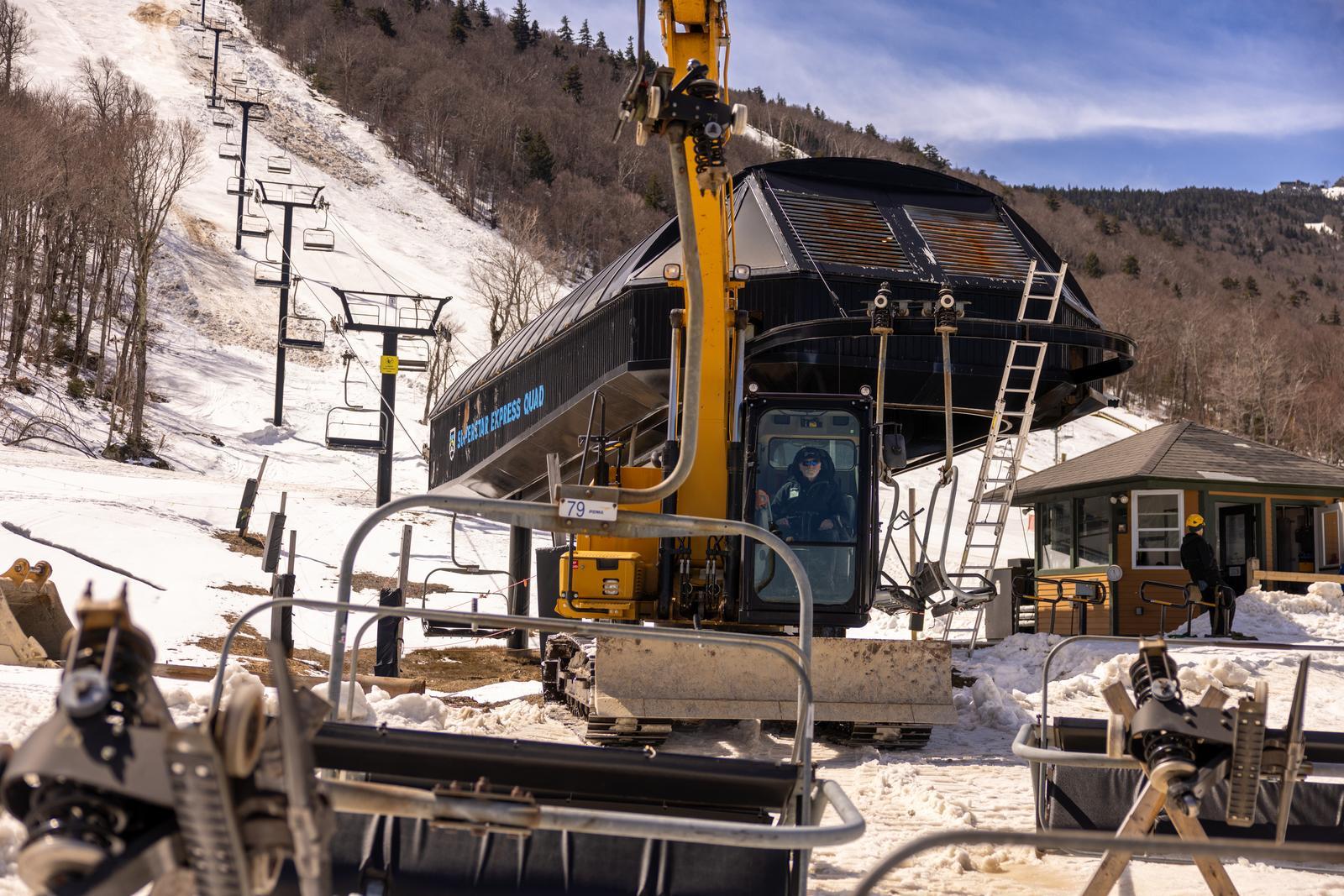 The chairs coming off Superstar quad