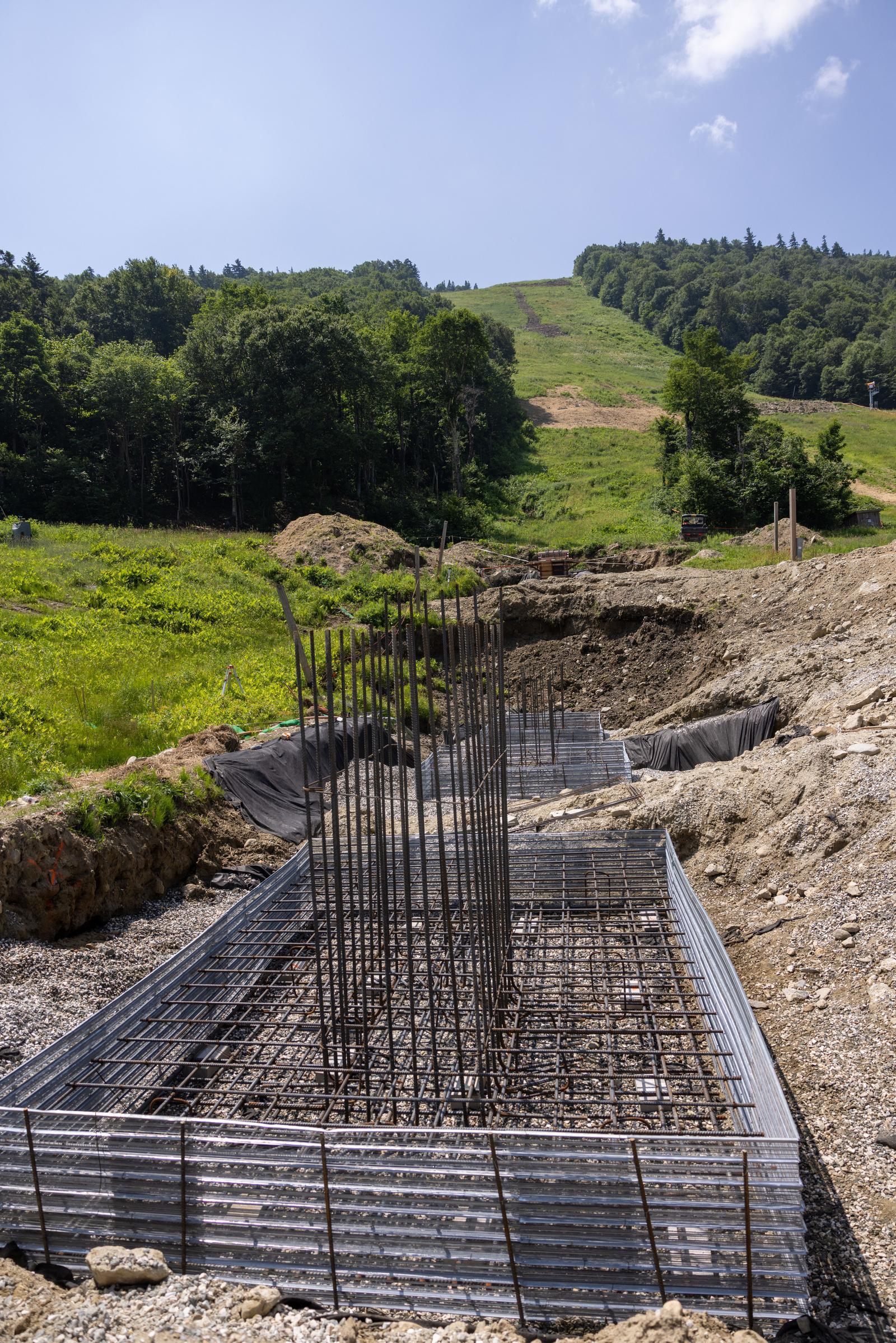 Footings ready to be poured