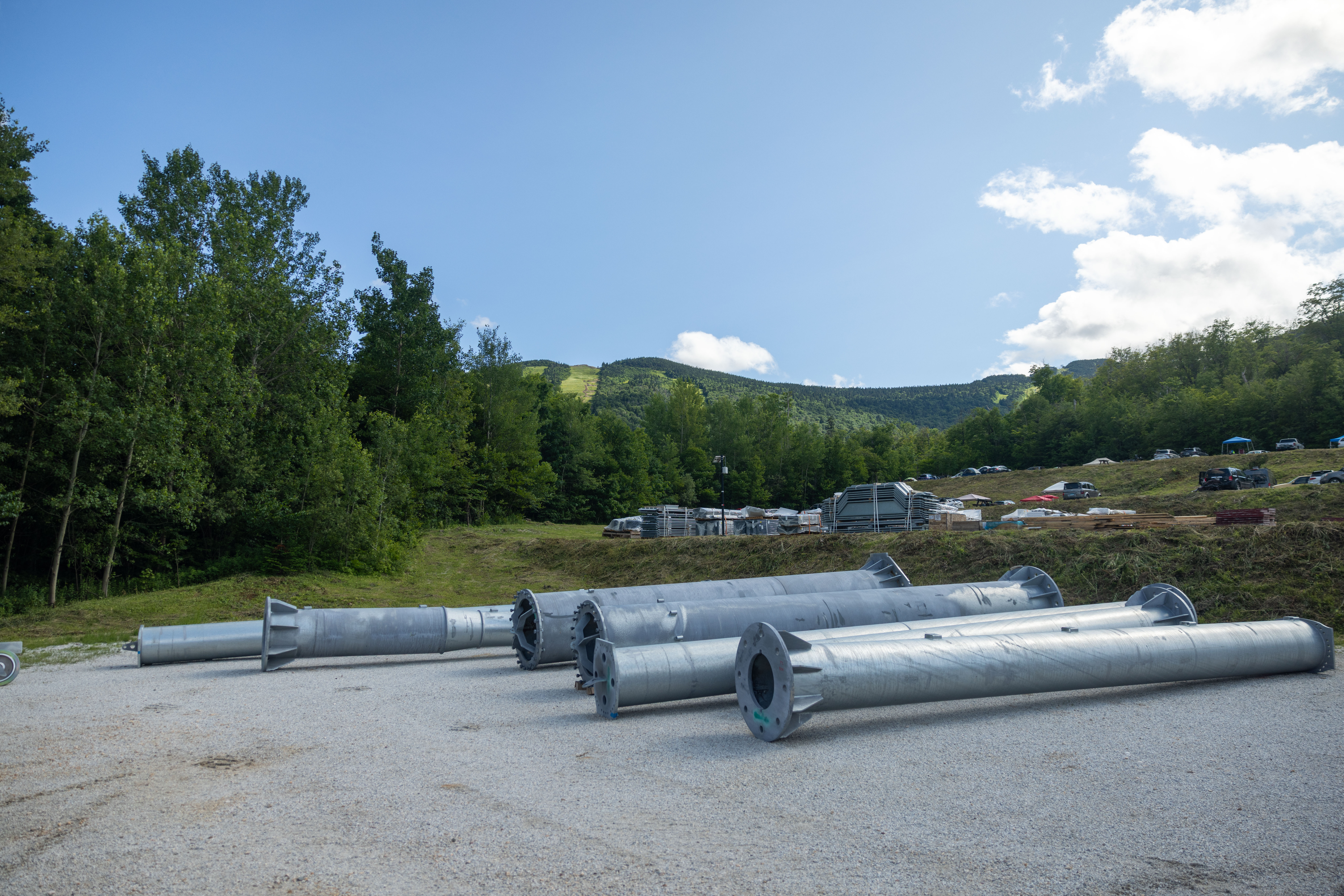Towers waiting to be installed